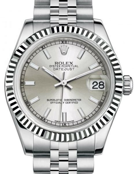 rolex datejust 31 automatic silver dial jubilee fluted|rolex datejust 31 oyster.